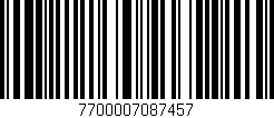 Código de barras (EAN, GTIN, SKU, ISBN): '7700007087457'