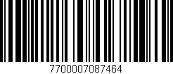 Código de barras (EAN, GTIN, SKU, ISBN): '7700007087464'