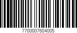 Código de barras (EAN, GTIN, SKU, ISBN): '7700007604005'