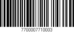 Código de barras (EAN, GTIN, SKU, ISBN): '7700007710003'