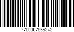 Código de barras (EAN, GTIN, SKU, ISBN): '7700007955343'