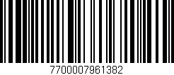 Código de barras (EAN, GTIN, SKU, ISBN): '7700007961382'