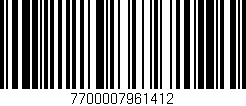 Código de barras (EAN, GTIN, SKU, ISBN): '7700007961412'