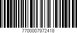 Código de barras (EAN, GTIN, SKU, ISBN): '7700007972418'