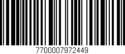 Código de barras (EAN, GTIN, SKU, ISBN): '7700007972449'