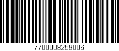 Código de barras (EAN, GTIN, SKU, ISBN): '7700008259006'