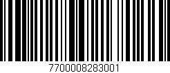 Código de barras (EAN, GTIN, SKU, ISBN): '7700008283001'