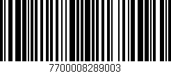 Código de barras (EAN, GTIN, SKU, ISBN): '7700008289003'