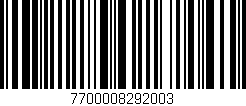 Código de barras (EAN, GTIN, SKU, ISBN): '7700008292003'