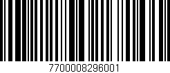 Código de barras (EAN, GTIN, SKU, ISBN): '7700008296001'