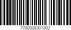 Código de barras (EAN, GTIN, SKU, ISBN): '7700008301002'