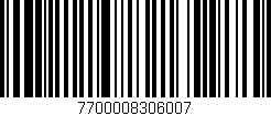 Código de barras (EAN, GTIN, SKU, ISBN): '7700008306007'