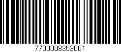 Código de barras (EAN, GTIN, SKU, ISBN): '7700008353001'