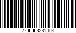 Código de barras (EAN, GTIN, SKU, ISBN): '7700008361006'