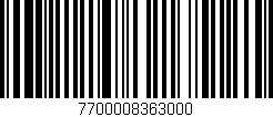 Código de barras (EAN, GTIN, SKU, ISBN): '7700008363000'