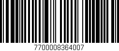 Código de barras (EAN, GTIN, SKU, ISBN): '7700008364007'