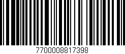 Código de barras (EAN, GTIN, SKU, ISBN): '7700008817398'