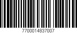 Código de barras (EAN, GTIN, SKU, ISBN): '7700014837007'