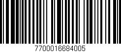 Código de barras (EAN, GTIN, SKU, ISBN): '7700016684005'