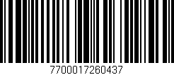 Código de barras (EAN, GTIN, SKU, ISBN): '7700017260437'