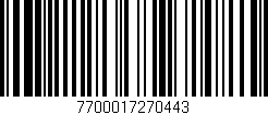 Código de barras (EAN, GTIN, SKU, ISBN): '7700017270443'