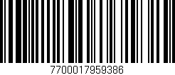 Código de barras (EAN, GTIN, SKU, ISBN): '7700017959386'