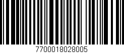 Código de barras (EAN, GTIN, SKU, ISBN): '7700018028005'