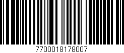 Código de barras (EAN, GTIN, SKU, ISBN): '7700018178007'
