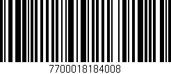 Código de barras (EAN, GTIN, SKU, ISBN): '7700018184008'