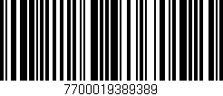 Código de barras (EAN, GTIN, SKU, ISBN): '7700019389389'