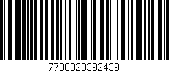 Código de barras (EAN, GTIN, SKU, ISBN): '7700020392439'