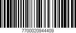 Código de barras (EAN, GTIN, SKU, ISBN): '7700020944409'