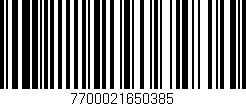 Código de barras (EAN, GTIN, SKU, ISBN): '7700021650385'