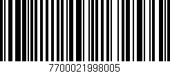 Código de barras (EAN, GTIN, SKU, ISBN): '7700021998005'