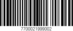 Código de barras (EAN, GTIN, SKU, ISBN): '7700021999002'