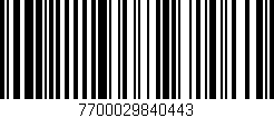 Código de barras (EAN, GTIN, SKU, ISBN): '7700029840443'