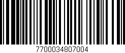 Código de barras (EAN, GTIN, SKU, ISBN): '7700034807004'