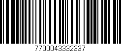Código de barras (EAN, GTIN, SKU, ISBN): '7700043332337'