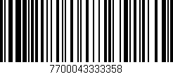 Código de barras (EAN, GTIN, SKU, ISBN): '7700043333358'