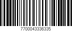 Código de barras (EAN, GTIN, SKU, ISBN): '7700043336335'