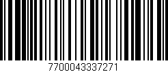 Código de barras (EAN, GTIN, SKU, ISBN): '7700043337271'