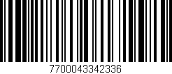 Código de barras (EAN, GTIN, SKU, ISBN): '7700043342336'