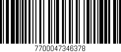 Código de barras (EAN, GTIN, SKU, ISBN): '7700047346378'