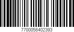 Código de barras (EAN, GTIN, SKU, ISBN): '7700056402393'