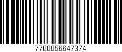 Código de barras (EAN, GTIN, SKU, ISBN): '7700056647374'