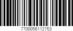 Código de barras (EAN, GTIN, SKU, ISBN): '7700058112153'