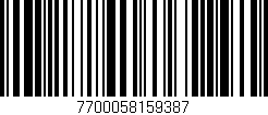 Código de barras (EAN, GTIN, SKU, ISBN): '7700058159387'