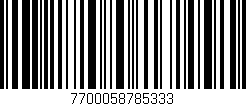 Código de barras (EAN, GTIN, SKU, ISBN): '7700058785333'