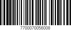 Código de barras (EAN, GTIN, SKU, ISBN): '7700070056008'