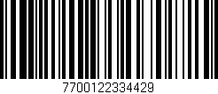 Código de barras (EAN, GTIN, SKU, ISBN): '7700122334429'